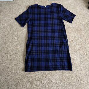Plaid cotton dress w/ POCKETS